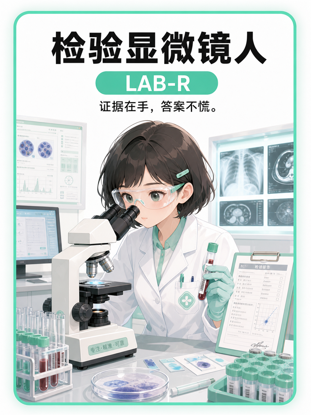 检验显微镜人 人格卡